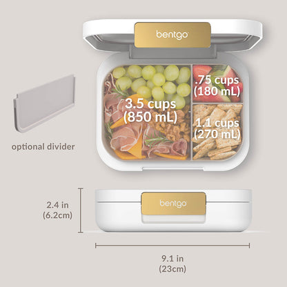 Bentgo® Modern Lunch Box - White | Product Dimensions