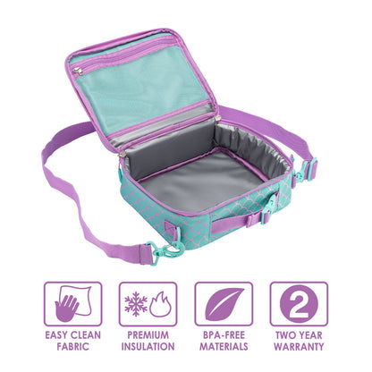 Bentgo® Kids Lunch Box, Bag, & Ice Packs | Mermaid Scales