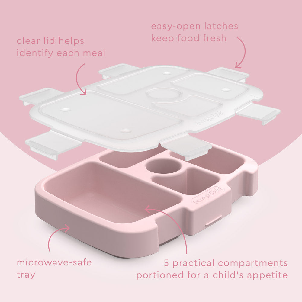Bentgo® Kids Tray & Cover | Petal Pink Glitter